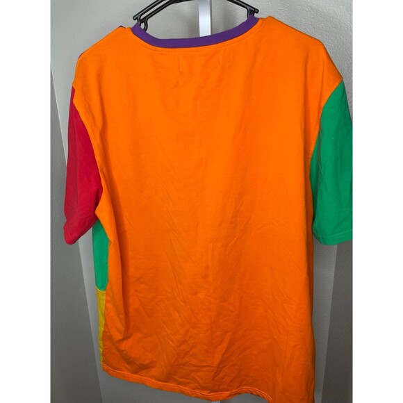 Black Pyramid XXL Patchwork Graphic Tee Multicolor Basketball Streetwear Shirt - Picture 2 of 8